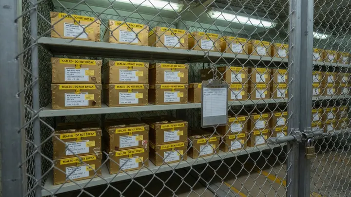 Secure depository shelves for gold IRA custodian storage